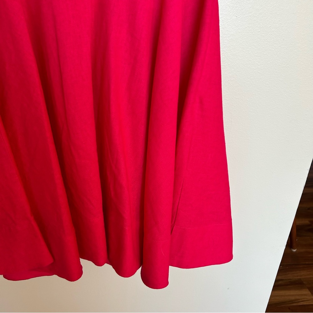 House of Harlow 1960 x Revolve Pink Linen Blend, Corset Bodice Dress - Picture 4 of 6